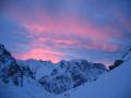 закат в горах Кавказа